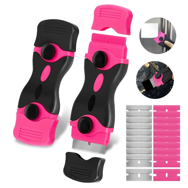 Double-Edged Razor Blade Scraper with Non-Slip Grip