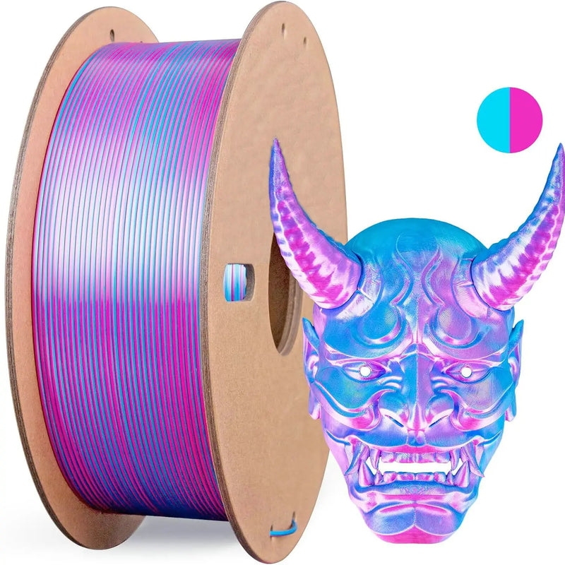 Dual & Tri-Color Silk PLA Filament for 3D Printing