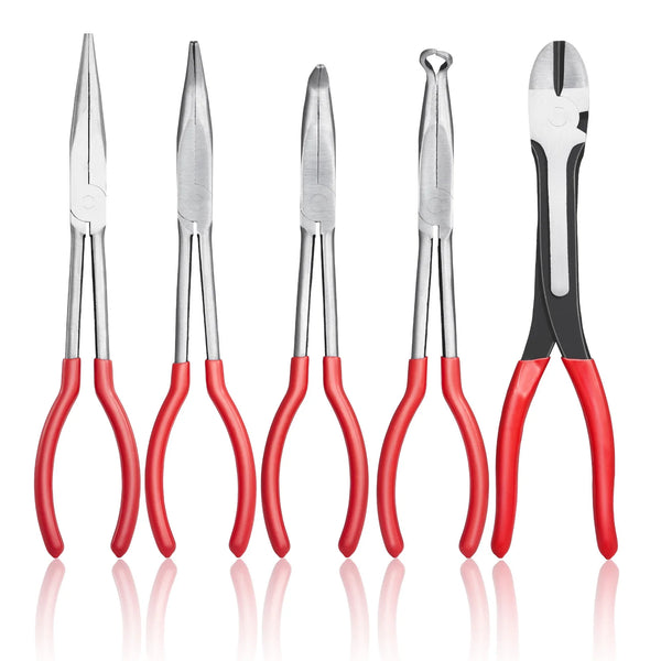 5-Piece Precision Needle Nose Pliers Set with Case