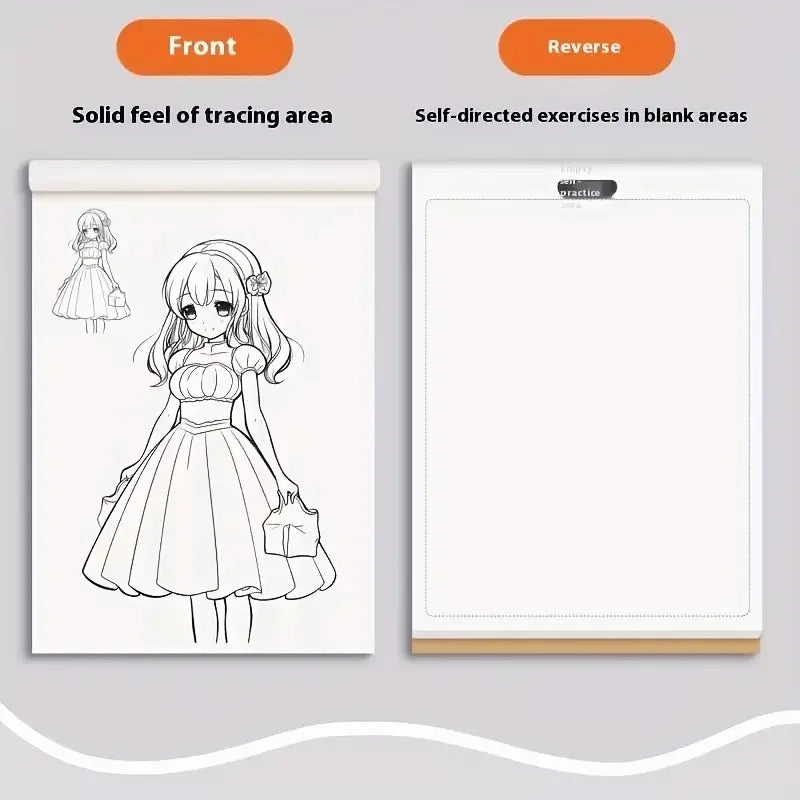Anime Line Art Drawing Book for Beginners
