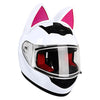 Cat Ear Full Face Motorcycle Helmet with Removable Ears