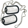 Personalized Stainless Steel Dog Tag Necklace Set - Military Style with Rubber Silencers