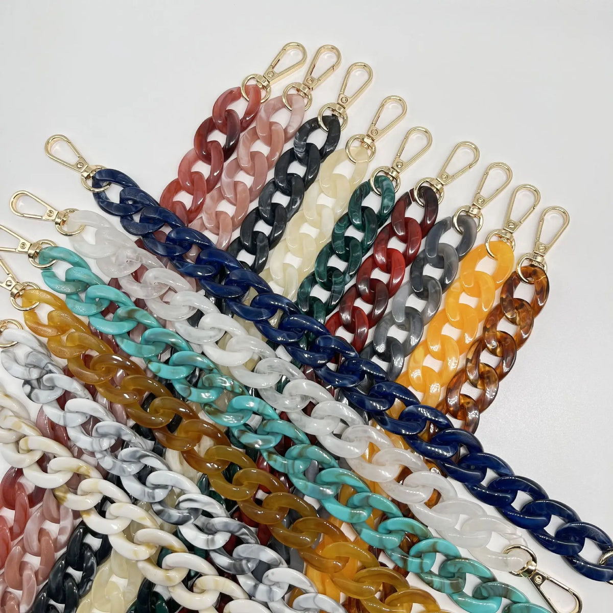 Vibrant Acrylic Bag Chain – Multicolor Shoulder & Phone Strap