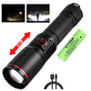 Lampe de Poche LED Zoom 30W Rechargeable par USB