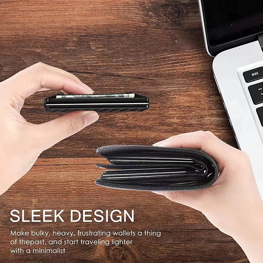 Slim RFID-Blocking Aluminum Wallet