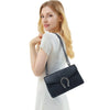 Women's Snake Print PU Leather Crossbody Bag with Chain Strap