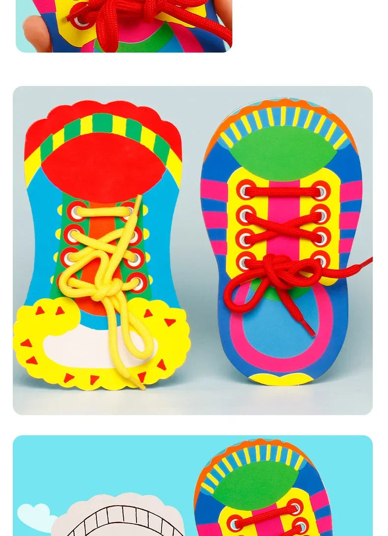 Shoelace Tying Practice Board for Kids – Learn to Tie Laces