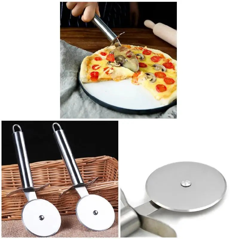 Stainless Steel Pizza Cutter with Finger Guard