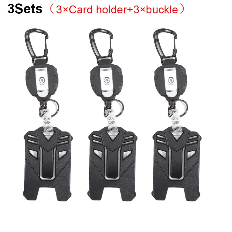 Retractable Badge Holder with Carabiner Clip