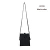 Black foldable canvas tote bag with a long strap shown against a white background.