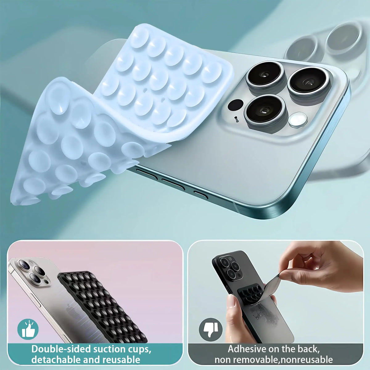 Multifunctional Silicone Suction Cup Phone Holder