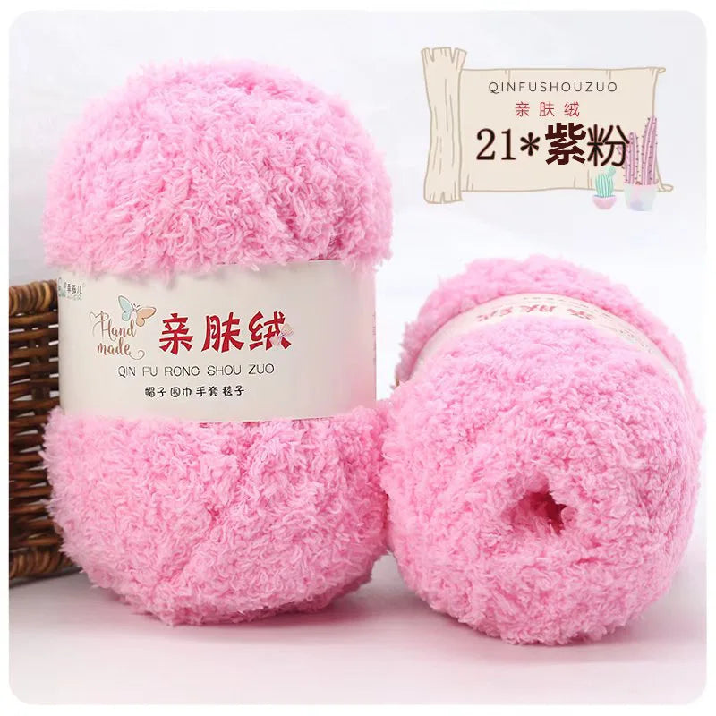 Soft Chenille Yarn for Knitting and Crochet Projects
