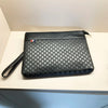 Men's PU Leather Clutch Bag with Cardholder and Zipper Pockets