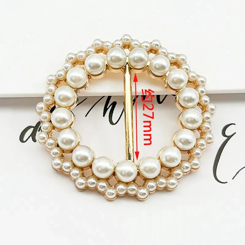 Crystal Rhinestone Scarf Ring Clip for Shirts and Scarves