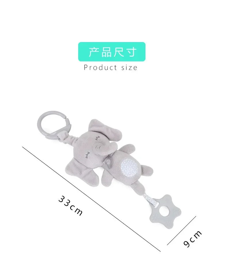 Soft Plush Rattle Toy for Baby Stroller & Crib