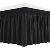 Wrap-Around Ruffle Bed Skirt with Elastic Belt - 15 Inch Drop