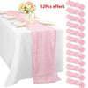 Green Bohemian Cheesecloth Table Runner