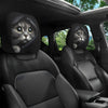 Cat Print Car Headrest Cover (Set of 2)