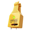 A yellow automotive fuse tester tool with a puller and green LED indicator.