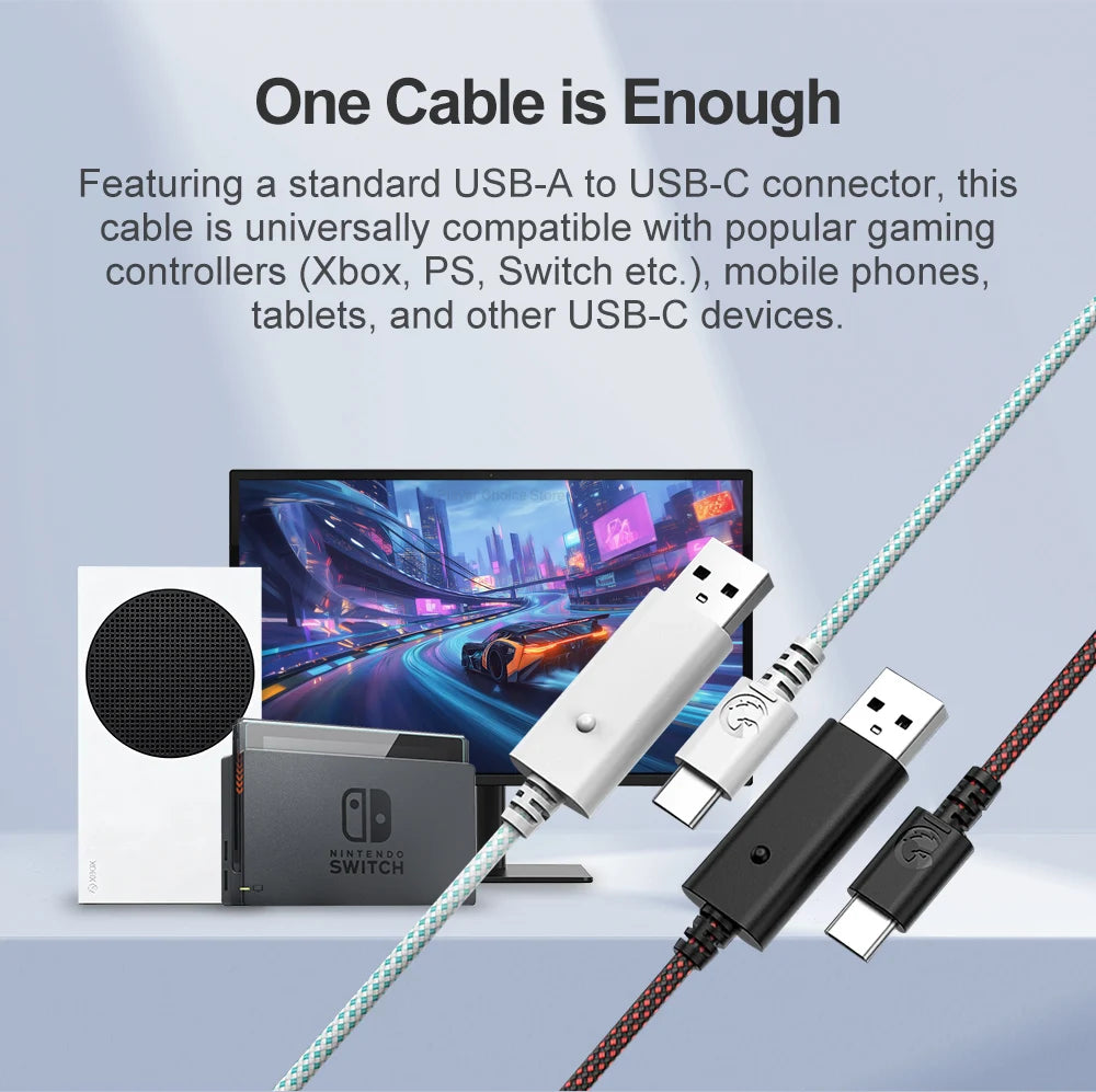 GameSir 3m Nylon Braided USB-C Cable for Controllers