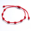 Hand-Woven Red Friendship Bracelet Set