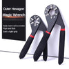 A pair of black and silver Outer Hexagon Magic Wrench tools shown against a white background.