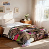 Funny Monkey Print Flannel Blanket – Soft & Cozy Throw