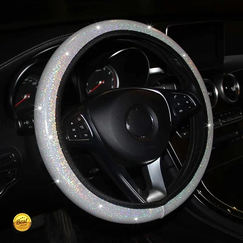 Crystal Diamond Car Steering Wheel Cover
