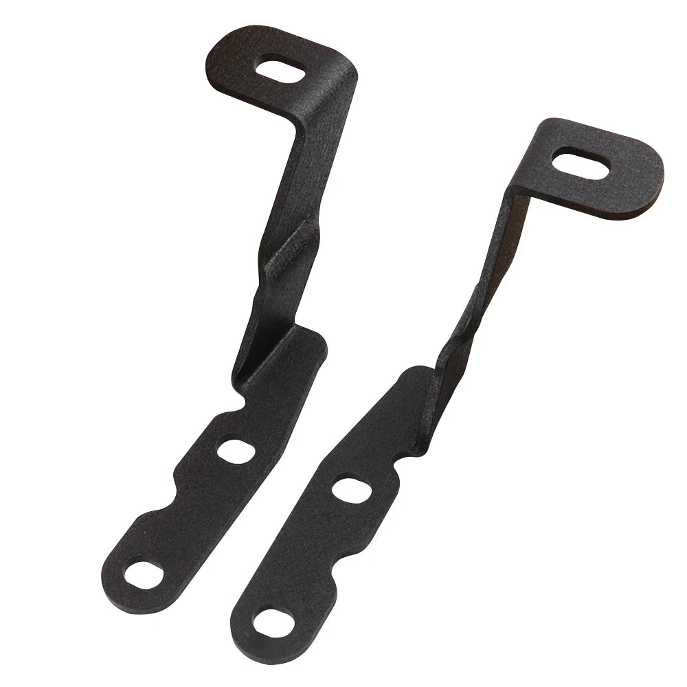 Black metal LED fog lamp mounting brackets for GMC and Chevrolet trucks and SUVs