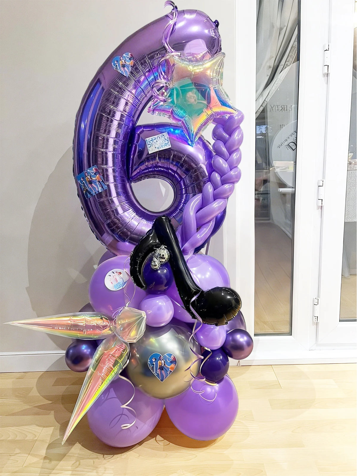 33-Piece K-Pop Music Theme Balloon Pillar Set for Party Decor
