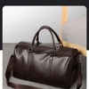 Retro PU Leather Weekender Duffel Bag with Adjustable Shoulder Strap