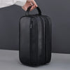 Premium PU Leather Double-Layer Toiletry Bag for Travel
