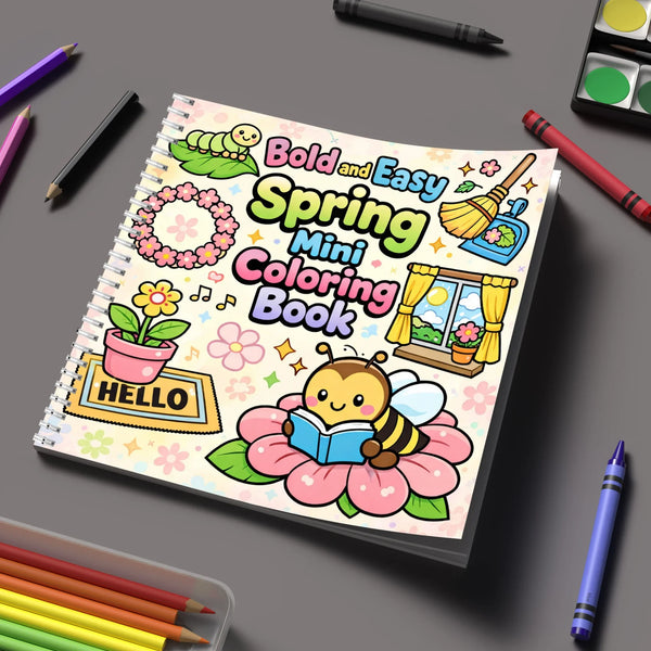 Springtime Mini Coloring Book for Adults