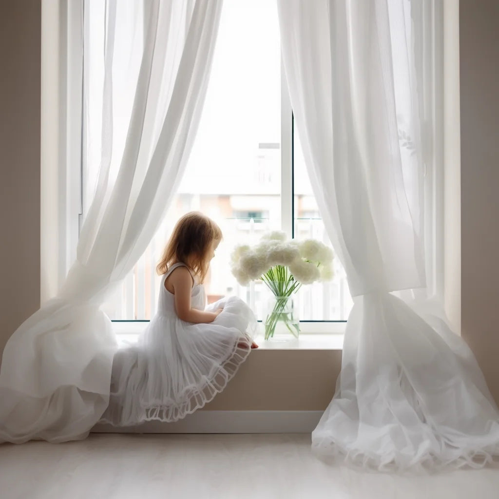 Sheer Chiffon Curtains with Light Filtering | Elegant Tulle Drapes