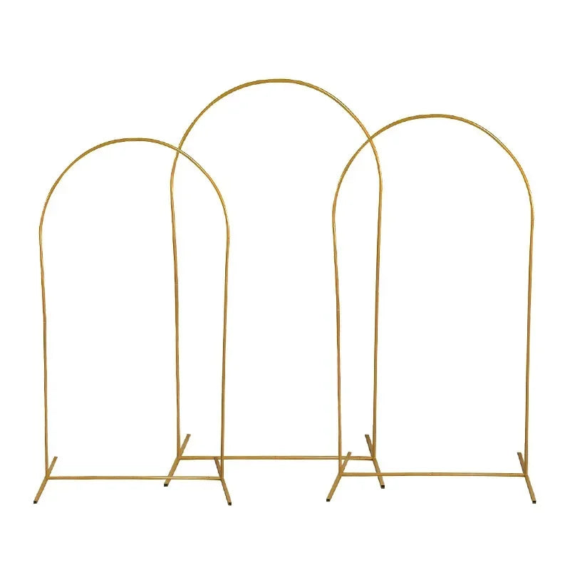 Elegant Gold Balloon Arch Frame & Backdrop Stand