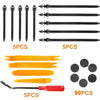 Assortment of 100 push retainer clips and a fastener kit for trim, bumper, and door panels