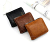 Vintage Compact Zipper Wallet for Men