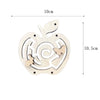 Wooden apple shape Montessori busy board with cut-out designs and butterfly details