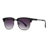Lunettes de soleil rétro à monture demi-cadre