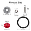 Kit of aluminum quick release bumper fasteners including a bolt and a ring