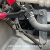 A set of four professional hose clamp pliers used for disconnecting fuel lines.