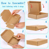Set of 10 Natural Kraft Cardboard Boxes for Gifts & Storage