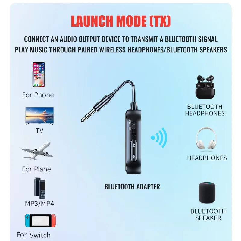2-in-1 Wireless Bluetooth Audio Adapter