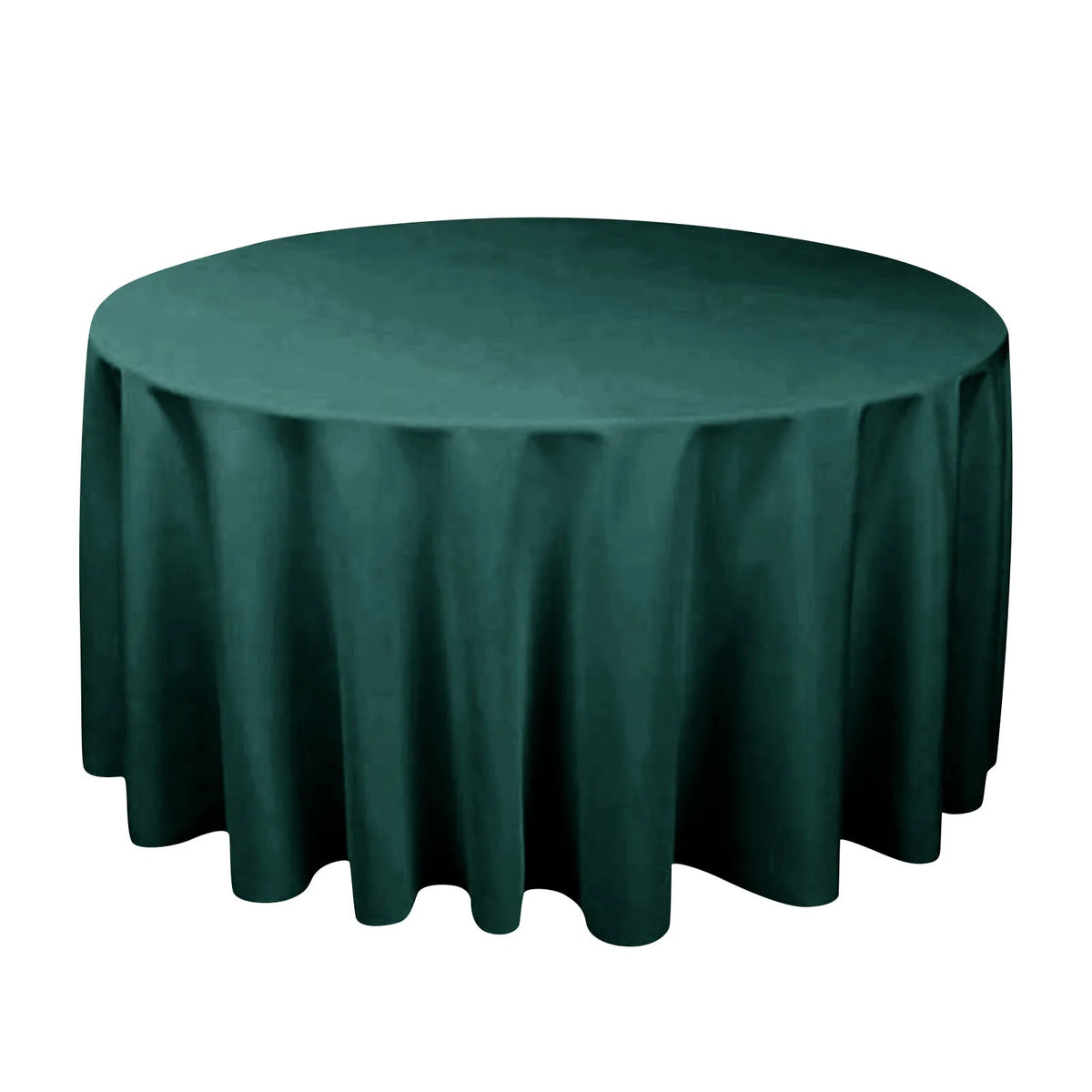 Round Solid Color Polyester Tablecloth for Weddings, Parties & Dining