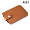 Slim Leather Card Holder with Quick-Access Pull Tab