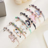 Enamel Cat & Flower Charm Bracelet