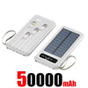 Solar Power Bank with Built-in Cables and Flashlight
