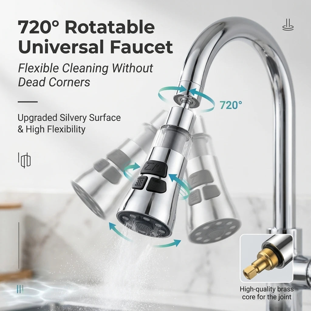 360° Kitchen Faucet Aerator Extender