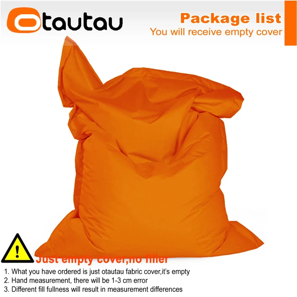 Waterproof Oxford Bean Bag Cover – Large Corner Pouf Shell (Filler Not Included)