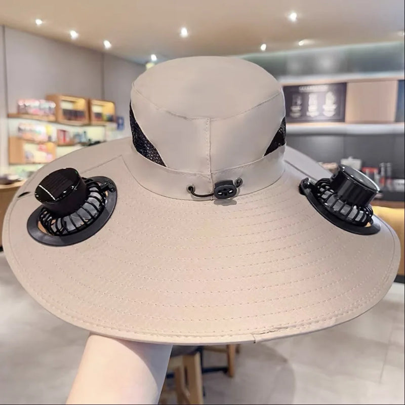 Gorra con Ventilador Solar